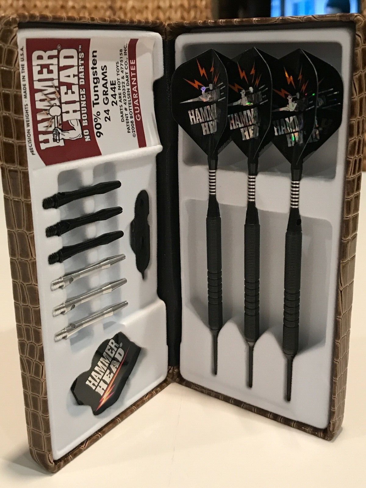 HAMMERHEAD 24 GRAM BLACK STEAL BOTTELSEN DARTS 244E  FREE SHIPPING FREE FLIGHTS