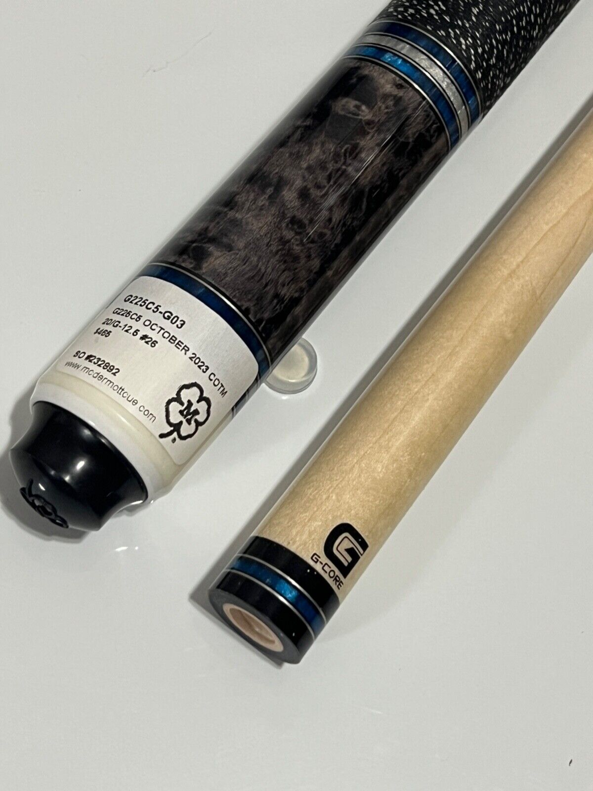 MCDERMOTT OCTOBER CUE OF THE MONTH G225 12.5 MM NEW SHPS FREE FREE CASE