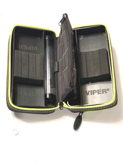 VIPER GLD PLAZMA PRO DART CASE W/ YELLOW  TRIM PHONE PCKT. FREE SHIP & FLIGHTS