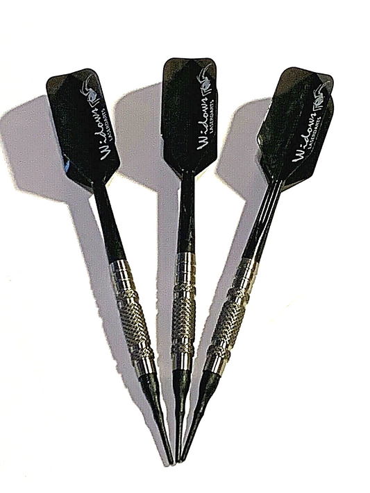 SILVER WIDOW 18 GRAM  LASER DARTS SOFT TIP BRAND NEW FREE SHIPPING FREE FLIGHTS