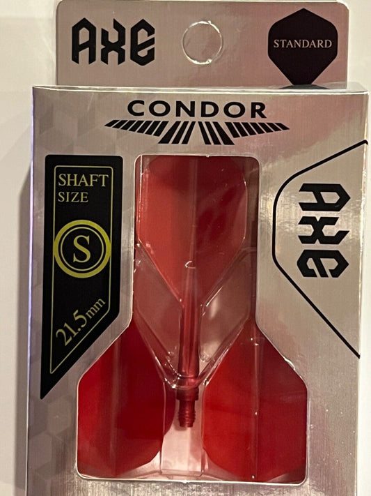 CONDOR RED METALLIC AXE HEAVY DUTY FLIGHT SHORT STANDARD SHAPE SHIP FREE