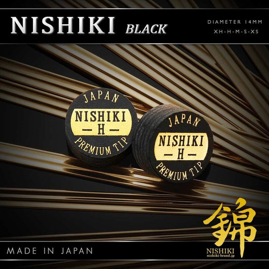 NISHIKI BLACK LEATHER JAPANESE TIP SOFT HARDNESS BRAND NEW FREE SHIPPING