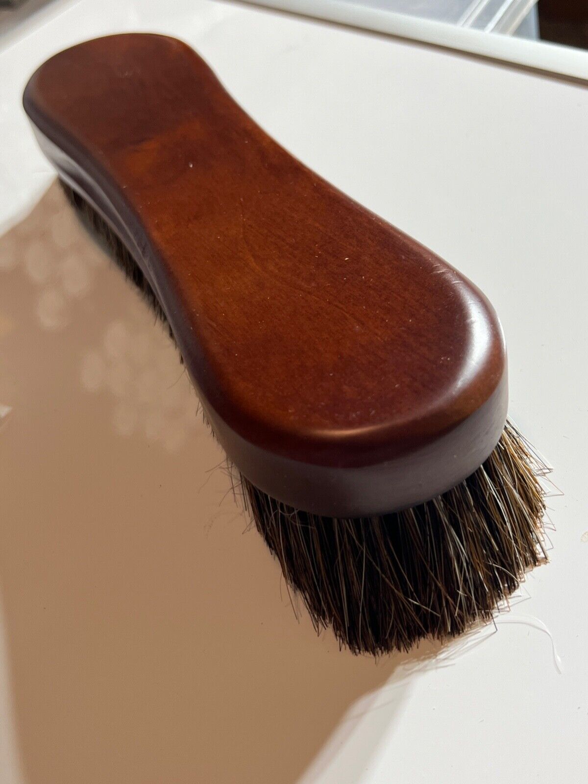 HJ SCOTT HORSEHAIR POOL TABLE BRUSH 10" MAHOGANY STAIN WOOD A15F SHIPS FREE