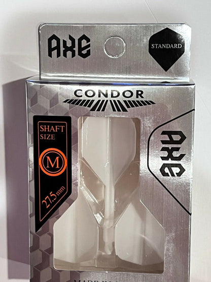 CONDOR AXE WHITE COLOR  HEAVY DUTY FLIGHT MED 27.5MM STANDARD SHAPE SHIPS FREE