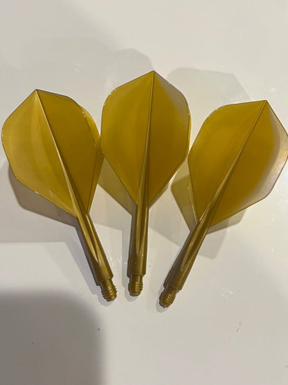 CONDOR AXE GOLD METALLIC FLIGHTS MEDIUM LENGTH SMALL SHAPE 27.5M FREE SHIPPING