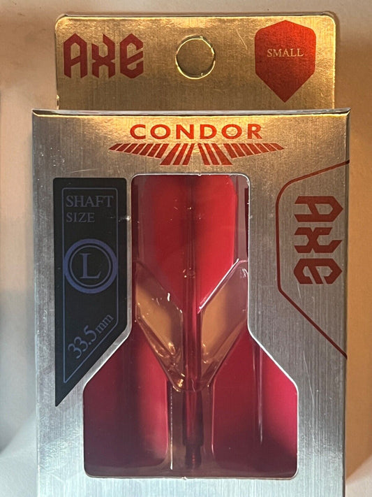 CONDOR RED METALLIC AXE LONG 33.5MM  FLIGHT SMALL  SHAPE SHIPS FREE