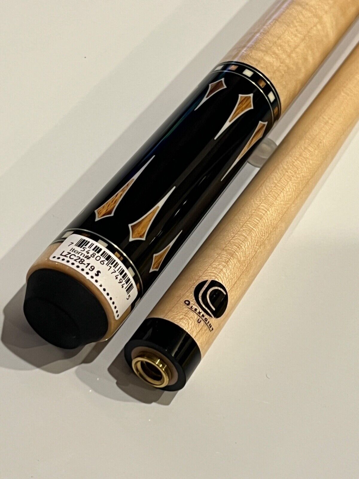 LUCASI LZC28 CUSTOM CUE 12.75MM TIP WRAPLESS HANDLE ZEBRAWOOD BRND NU SHIPS FREE