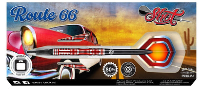 SHOT DARTS AMERICANA ROUTE 66  18 GRAM SOFT TIP NEW! SHIPS FREE FREE FLIGHTS