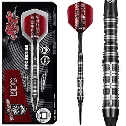 SHOT DARTS MODEL NOTORIUS BDG 18 GR TUNGSTEN SOFT TIP FREE FLIGHTS