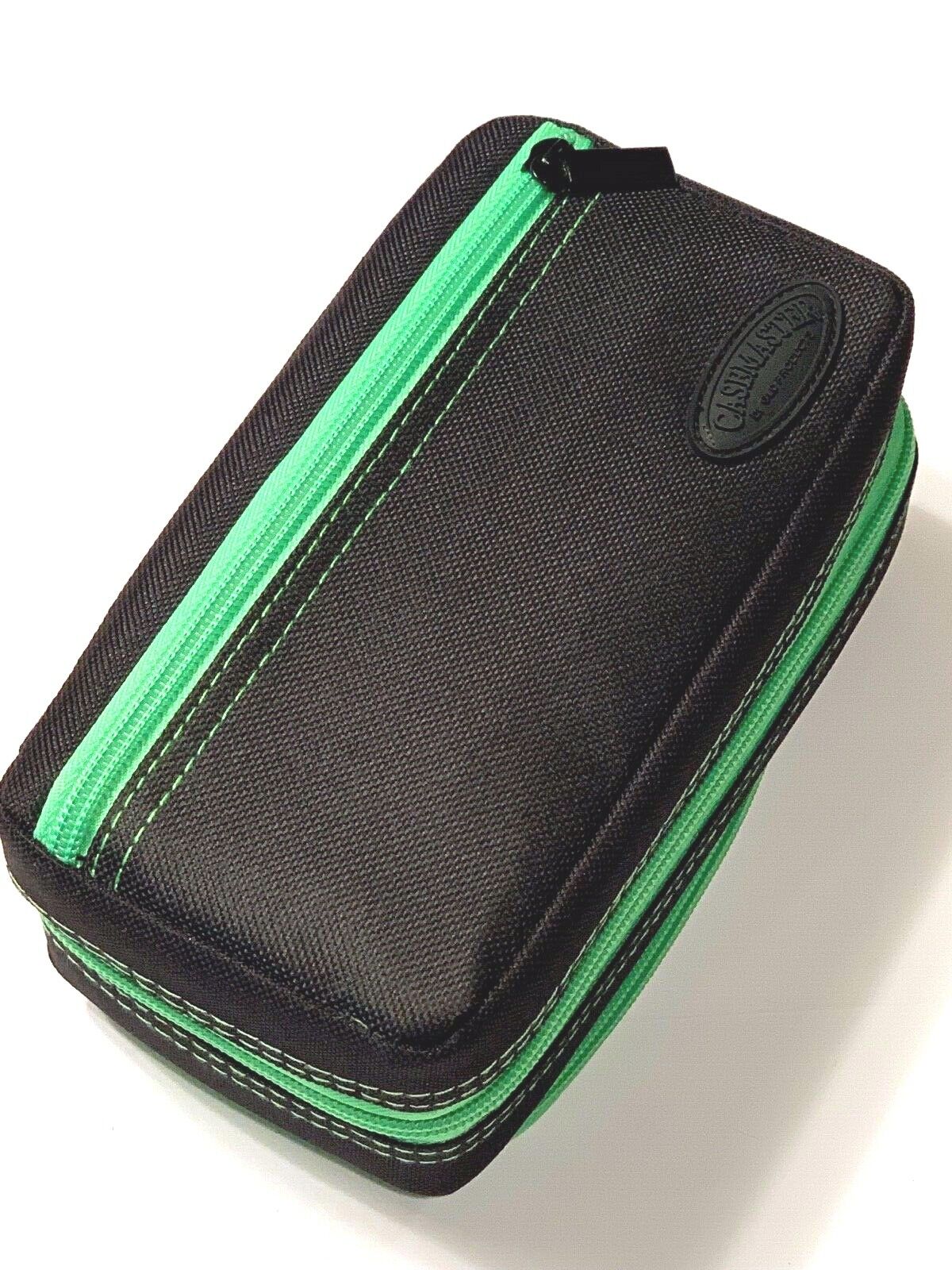 VIPER GLD PLAZMA PRO DART CASE BLK W/GREEN TRIM PHONE PCKT. FREE SHIP & FLIGHTS