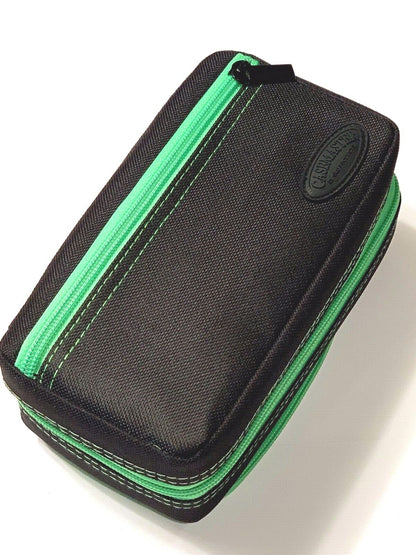 VIPER GLD PLAZMA PRO DART CASE BLK W/GREEN TRIM PHONE PCKT. FREE SHIP & FLIGHTS