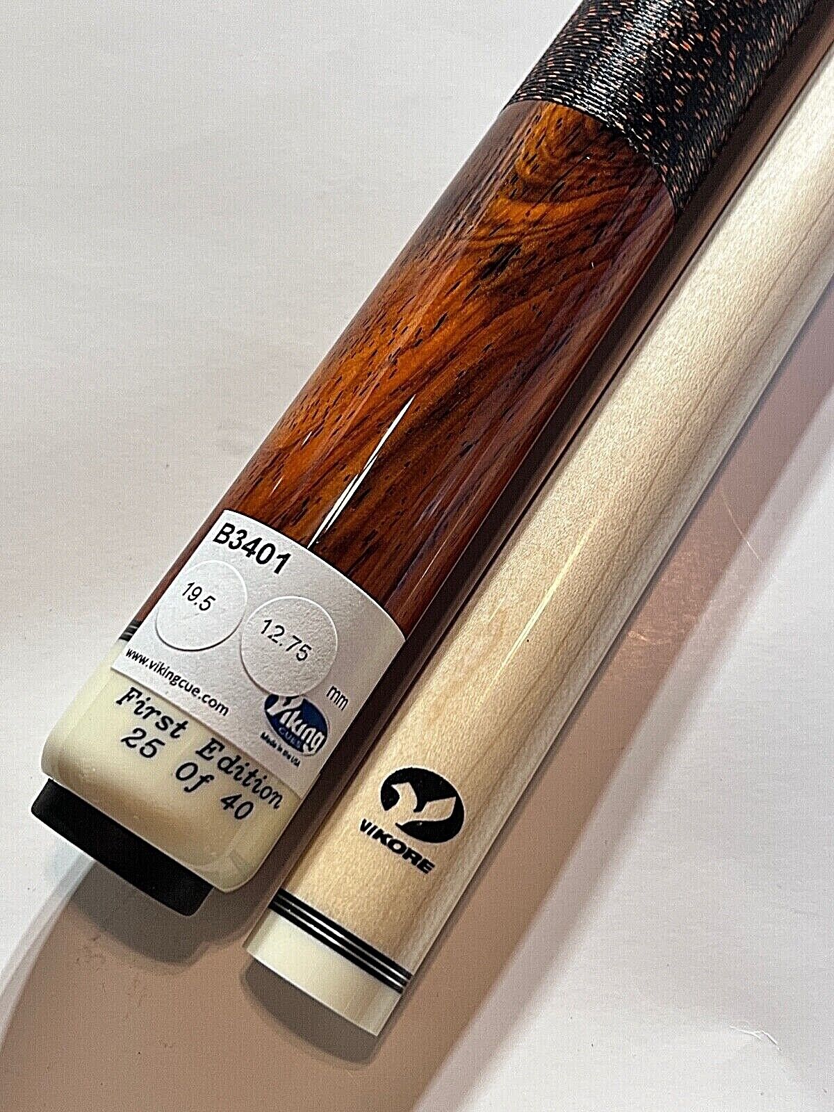 VIKING B340 LTD POOL CUE TIGER 12.75 MM VIKORE SHAFT NEW FREE SHIPPING FREE CASE