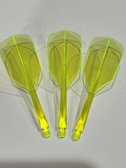 CONDOR AXE NEON YELLOW MEDIUM LENGTH STANDARD SHAPE HD FLIGHT FREE SHIPPING