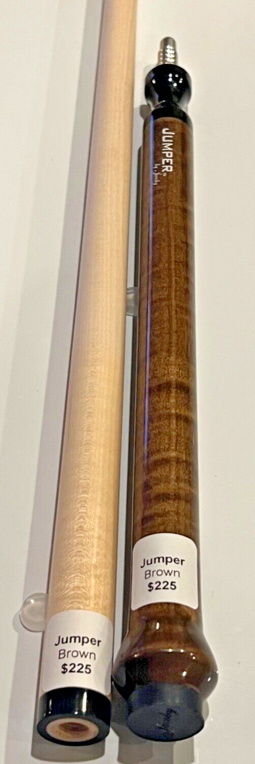 JACOBY JUMP CUE THE JUMPER BROWN STAIN NEW DESIGN  FREE SHIPPING FREE CASE TOO!!