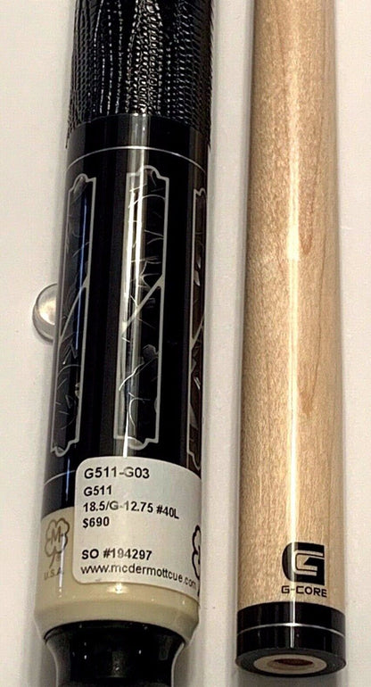 MCDERMOTT G511 POOL CUE G CORE USA MADE BRAND NEW FREE SHIPPING FREE CASE!! WOW