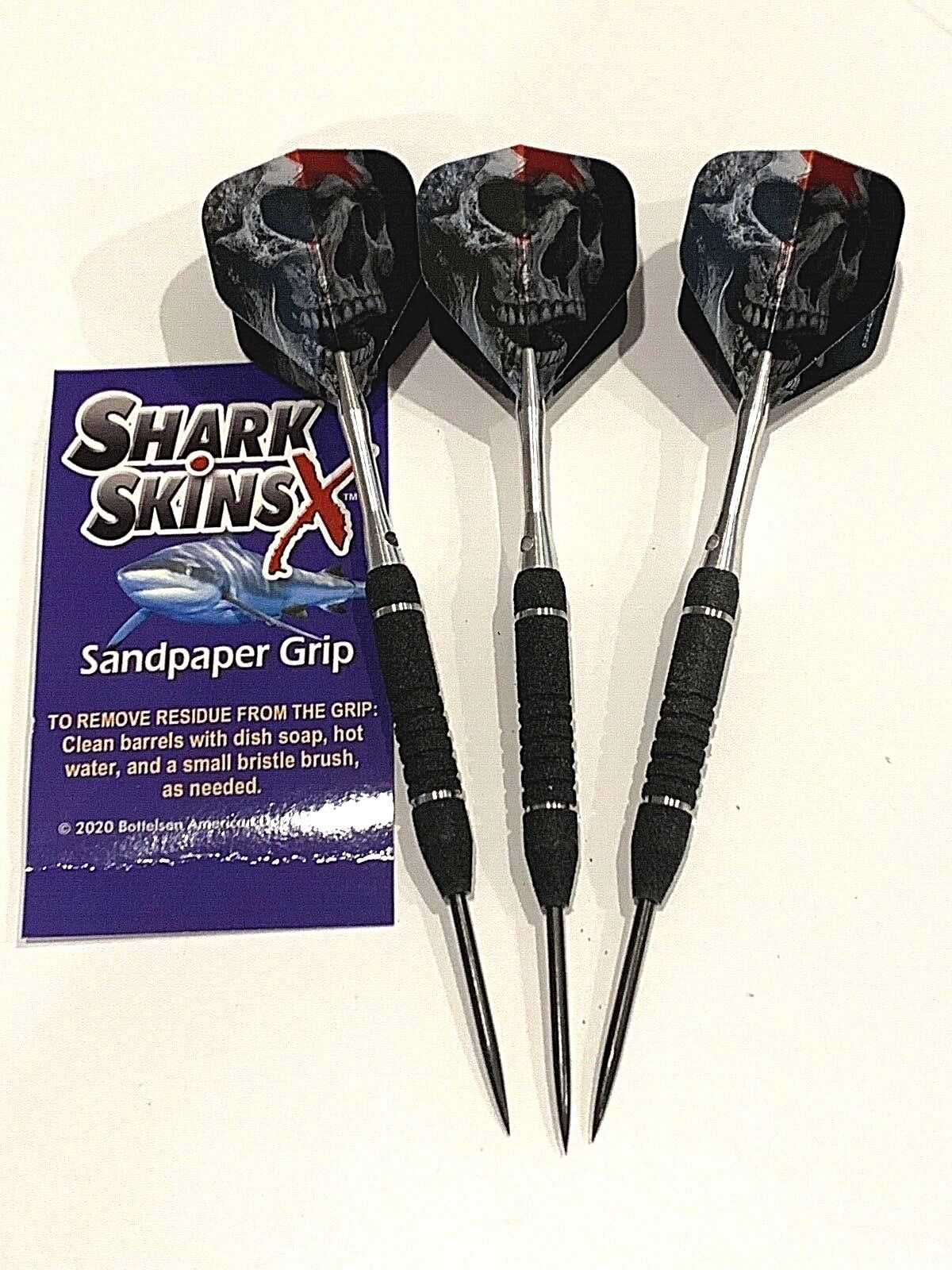 BOTTELSEN GREAT WHITE STEEL TIP SHARK SKIN DARTS 26 GR BLACK NEW FREE SHIPPING