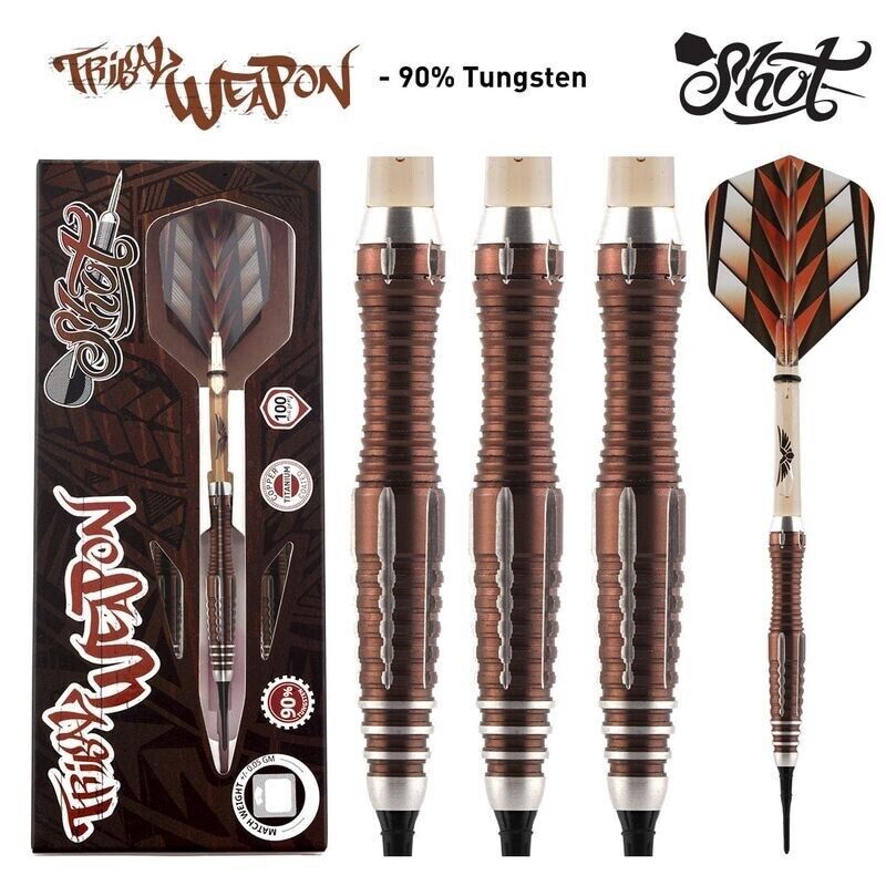 SHOT DARTS MODEL TRIBAL WEAPON 18 GR TUNNSTN SOFT TIP SHIPS FREE N FREE FLIGHTS