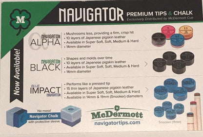 NAVIGATOR BLACK SX TIPS BY MCDERMOTT SUPER SOFT BRAND NEW FREE SHIPPING