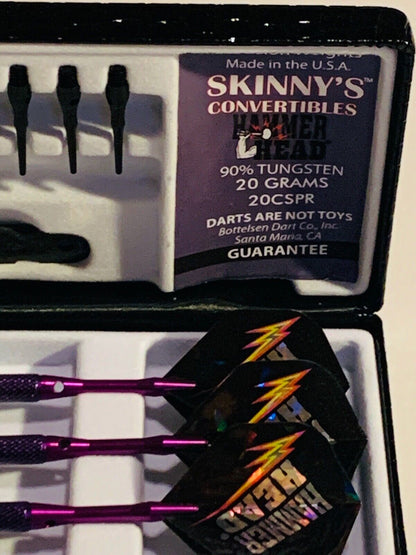 BOTTELSEN TOUGH COAT STEEL TIP DARTS 20CSPR SKINNYS CONVERTIBLE  FREE SHIPPING