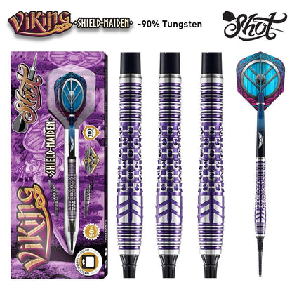 SHOT DARTS MODEL VIKING SHIELD 18 GR TUNGSTEN SOFT TIP SHIPS FREE N FREE FLIGHTS