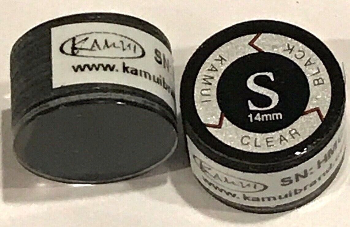 KAMUI SOFT BLACK CLEAR POOL CUE TIPS S HARDNESS BRAND NEW FREE SHIPPING