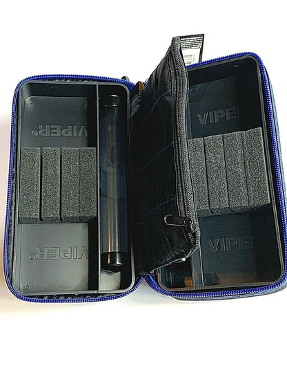 VIPER GLD PLAZMA PRO DART CASE BLK W/ BLUE TRIM PHONE PCKET. FREE SHIP & FLIGHTS