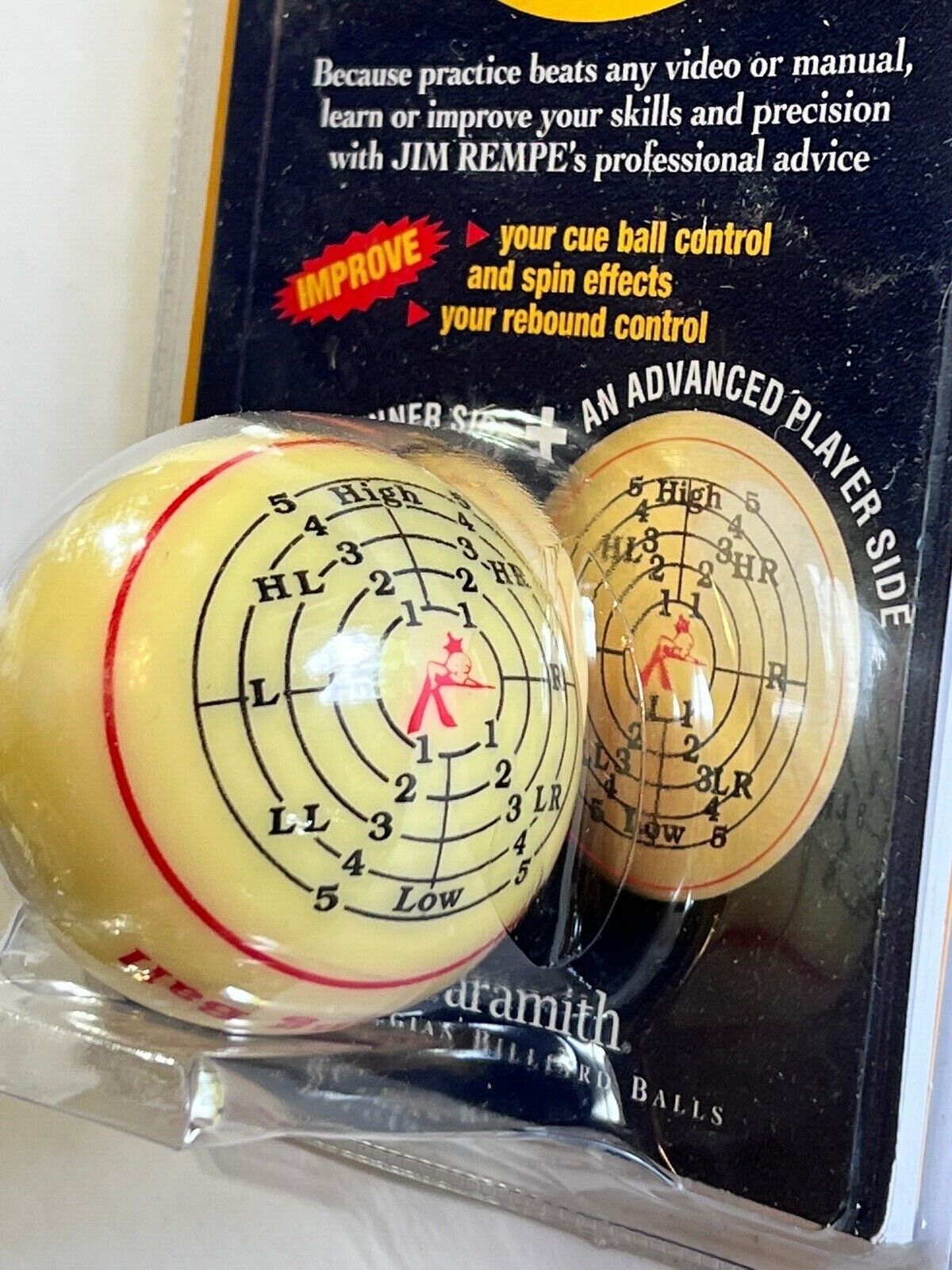 ARAMITH JIM REMPE TRAINING BALL 2 1/4"  SHIPS FREE N FREE TIPS  BEWARE COPYCATS