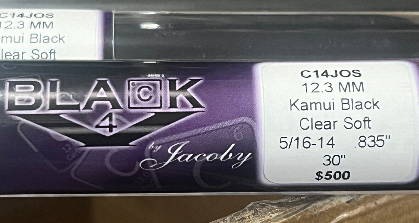 JACOBY 4.0  BLACK 12.3 MM 5/16X14 30" CARBON SHAFT NEW KAMUI TIP FREE SHIPPING