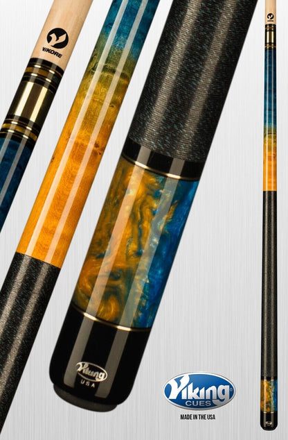 VIKING 3421 POOL CUE TIGER 13.00 MM TIP VIKORE SHAFT NEW FREE SHIPPING FREE CASE