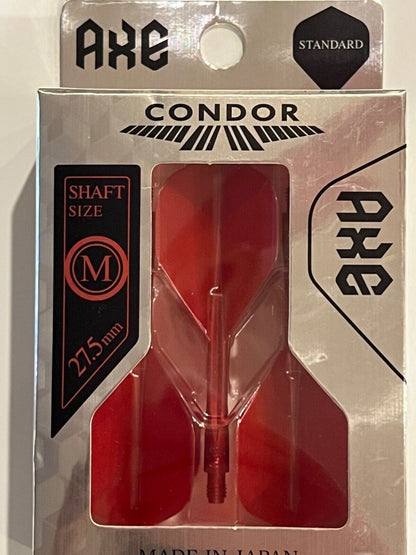 CONDOR RED METALLIC AXE MEDIUM 27.5MM  FLIGHT STANDARD SHAPE SHIPS FREE