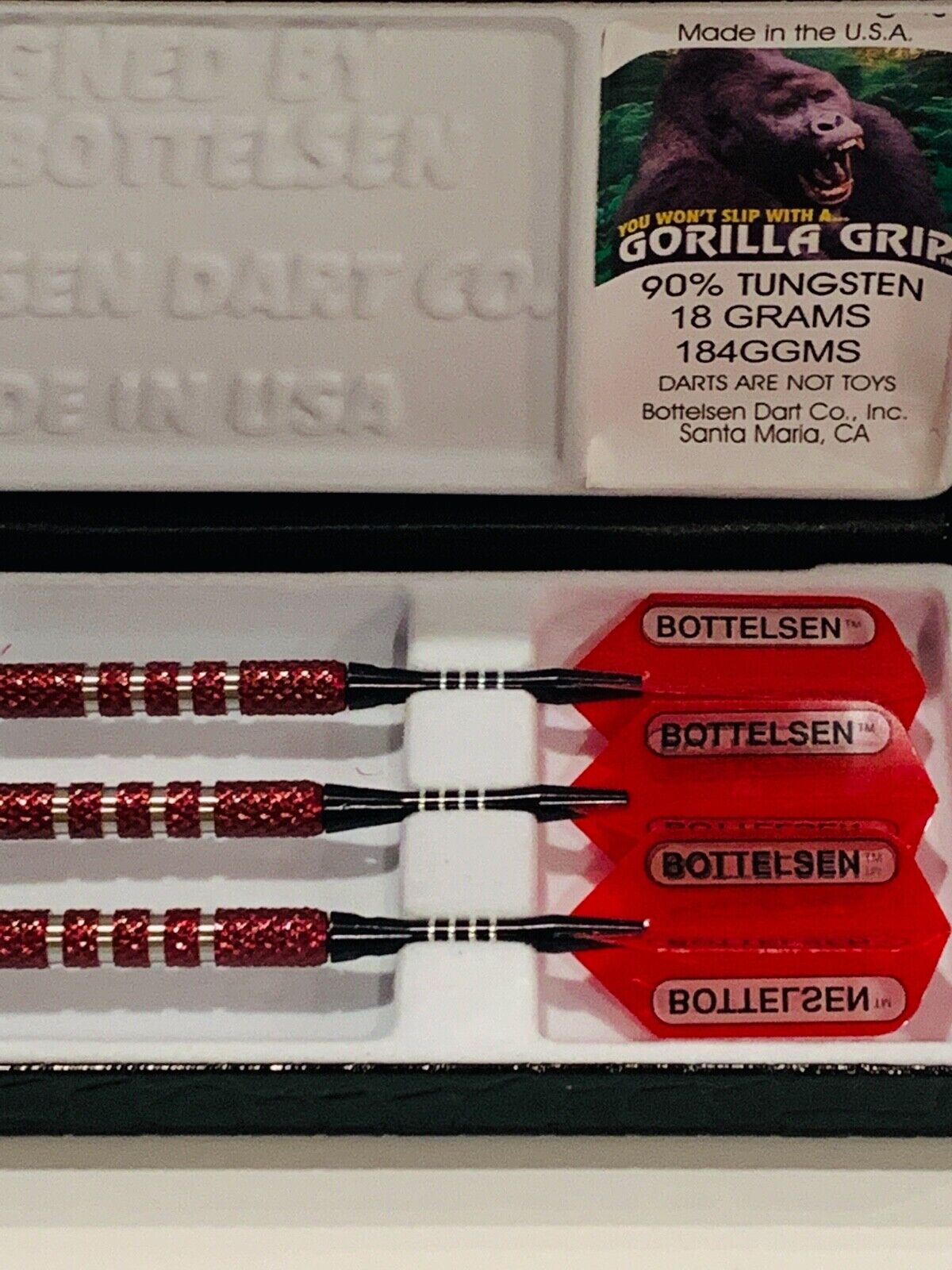 BOTTELSEN 184GGMS 18 GRAM GORILLA GRIP TOUGH COAT DARTS FREE SHIPPING N MORE