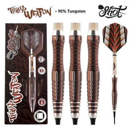 SHOT DARTS MODEL TRIBAL WEAPON 19 GR TUNNSTN SOFT TIP SHIPS FREE N FREE FLIGHTS