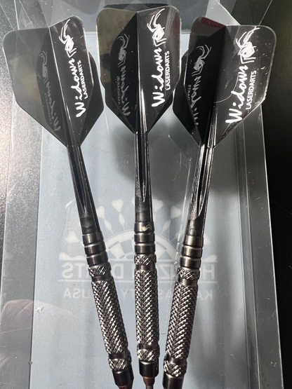 BLACK WIDOW 22 GRAM CONVERTIBLE DARTS SOFT/ STEEL KNURLED FREE SHIPPING  FLIGHTS