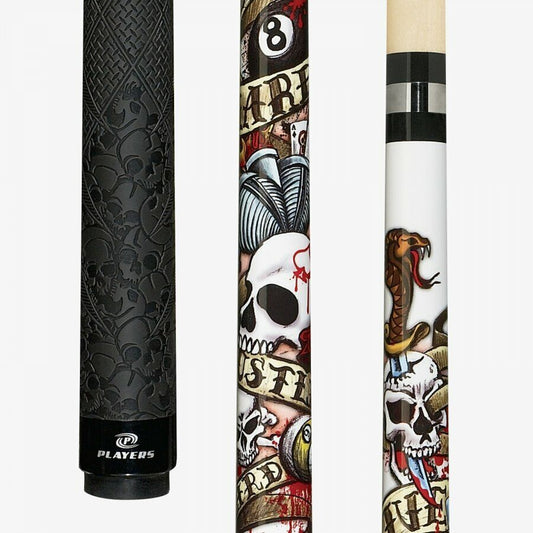 PLAYERS LIVE HARD TATTOO POOL CUE D-LH  BRAND NEW FREE SHIPPING FREE HARD CASE