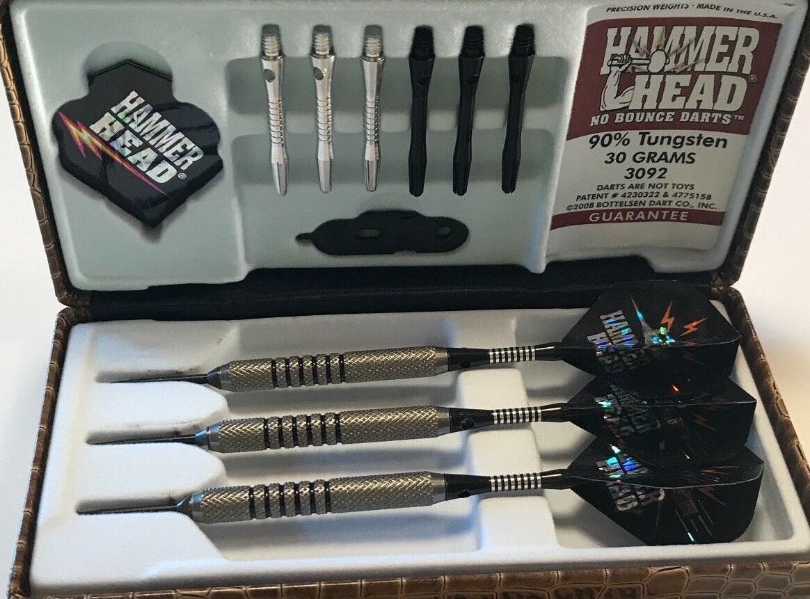 Hammerhead 3092 NO BOUNCE DARTS 30 grams 90% Tungstun free shipping free flights