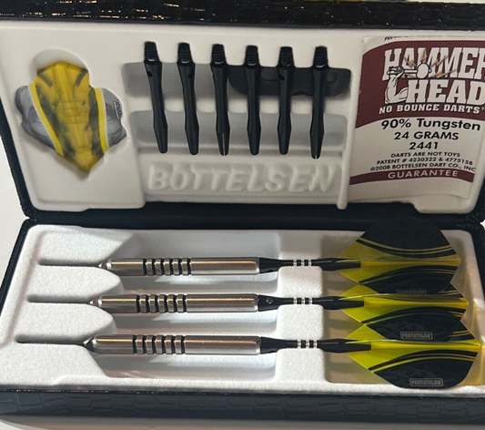 HAMMERHEAD BOTTELSEN 26 GR STEEL TIP DARTS #2441 90% TUNGSTUN FREE SHIP N FLGHT