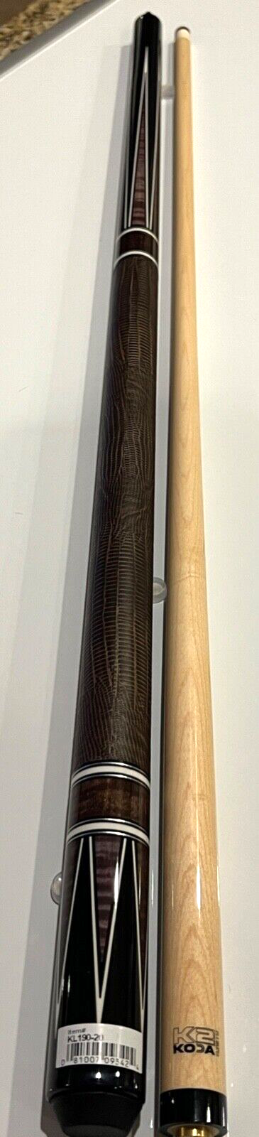 KODA POOL CUE KL190 UNILOC JNT. 11.75M LD SHAFT NEW FREE SHIPPING FREE HARD CASE