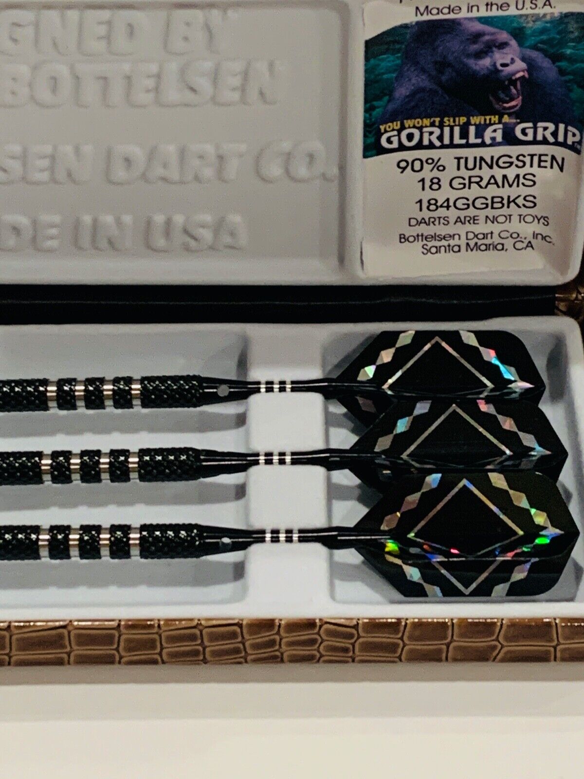 BOTTELSEN 184GGBKS GORILLA GRIP TOUGH COAT DARTS FREE SHIPPING N MORE