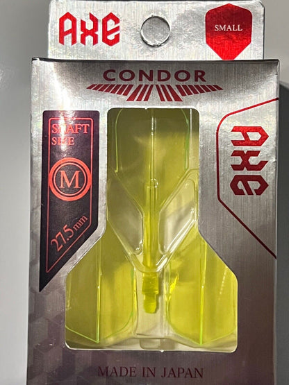 CONDOR AXE NEON YELLOW MEDIUM LENGTH SIZE SHAPE  HEAVY DUTY FLIGHT FREE SHIPPING