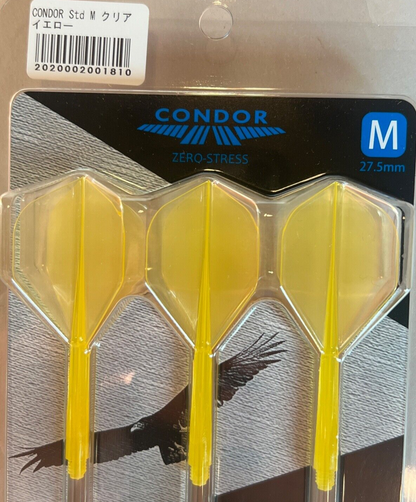 CONDOR ZERO STRESS STANDARD SHAPE FLIGHTS YELLOW MEDIUM LENGTH FREE SHIPPING