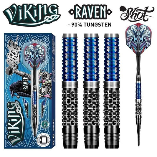 SHOT DARTS MODEL VIKING RAVEN 18 GR TUNGSTEN SOFT TIP SHIPS FREE N FREE FLIGHTS