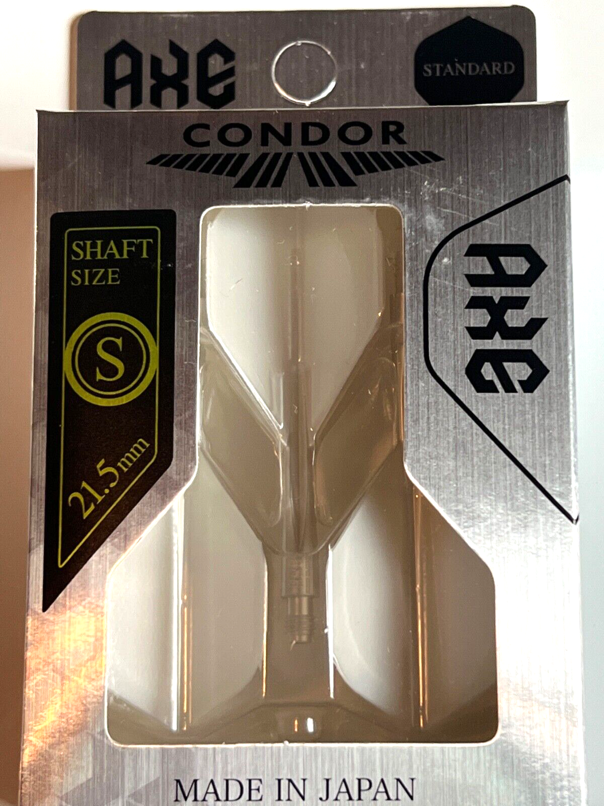 CONDOR AXE METALLIC SILVER PEARL HVY DTY FLIGHTS SHORT STANDARD SHAPE SHIPS FREE