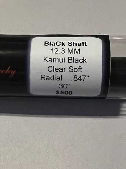 JACOBY BLACK 30" CARBON 12.3 MM SHAFT RADIAL  NEW KAMUI TIP FREE SHIPPING CASE