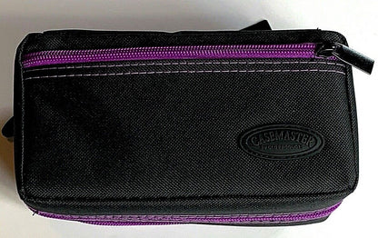 VIPER GLD PLAZMA PRO DART CASE BLK W/ PURPLE TRM PHONE PCKT. FREE SHIP & FLIGHTS