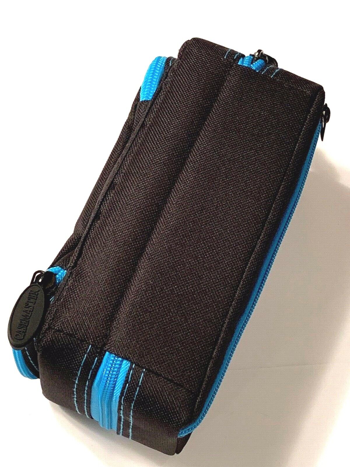 VIPER GLD PLAZMA PRO DART CASE BLK W/ BLUE TRIM PHONE PCKT. FREE SHIP & FLIGHTS