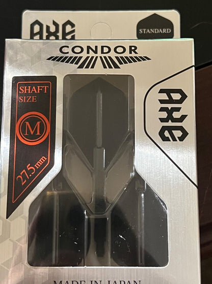 CONDOR AXE MEDIUM 27.5MM HEAVY DUTY FLIGHT STANDARD SHAPE BLACK COLOR SHIPS FREE