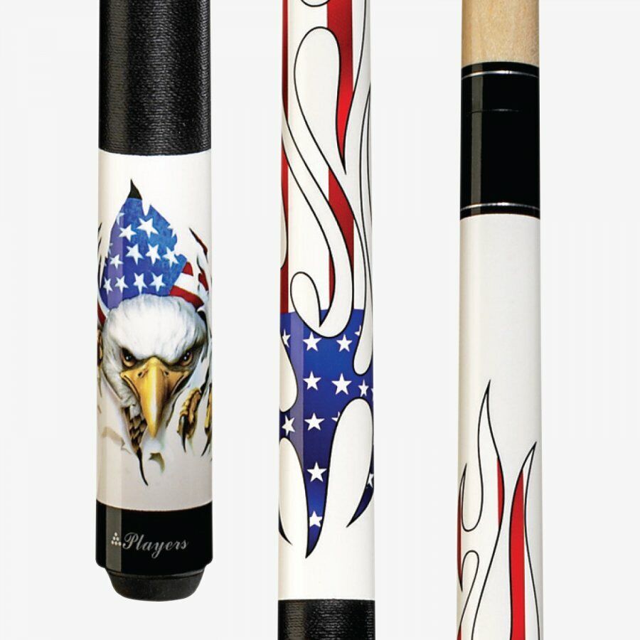 PLAYERS PATRIOTIC  POOL CUE D-PEG  BRAND NEW FREE SHIPPING FREE HARD CASE