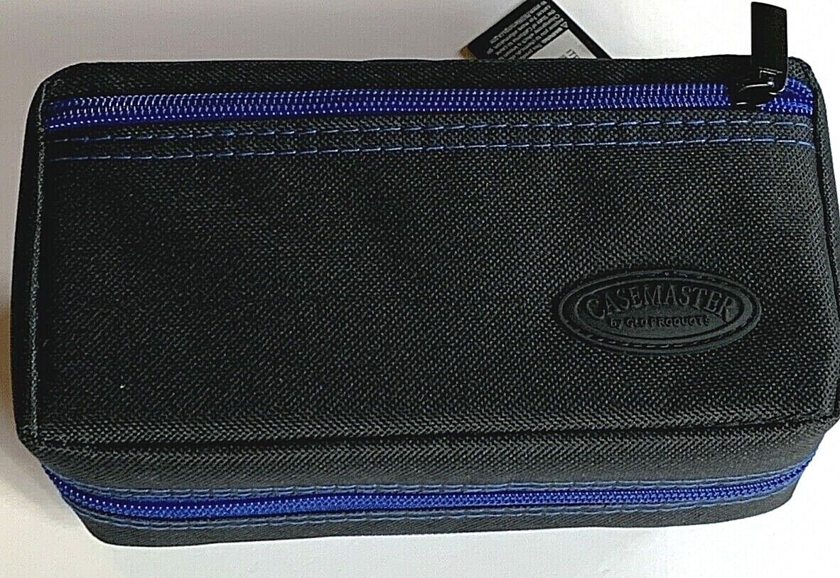 VIPER GLD PLAZMA PRO DART CASE BLK W/ BLUE TRIM PHONE PCKET. FREE SHIP & FLIGHTS