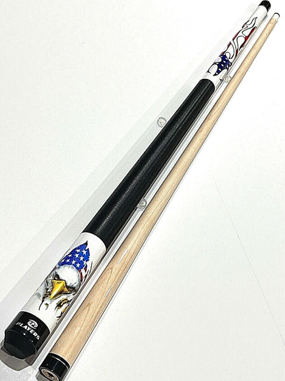 PLAYERS PATRIOTIC  POOL CUE D-PEG  BRAND NEW FREE SHIPPING FREE HARD CASE