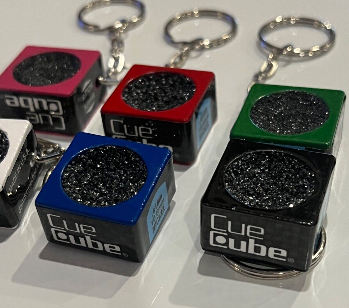 CUE CUBE TIP SHAPER KEY CHAIN NICKEL RADIUS FREE LE PRO TIP USA MADE SHIPS FREE